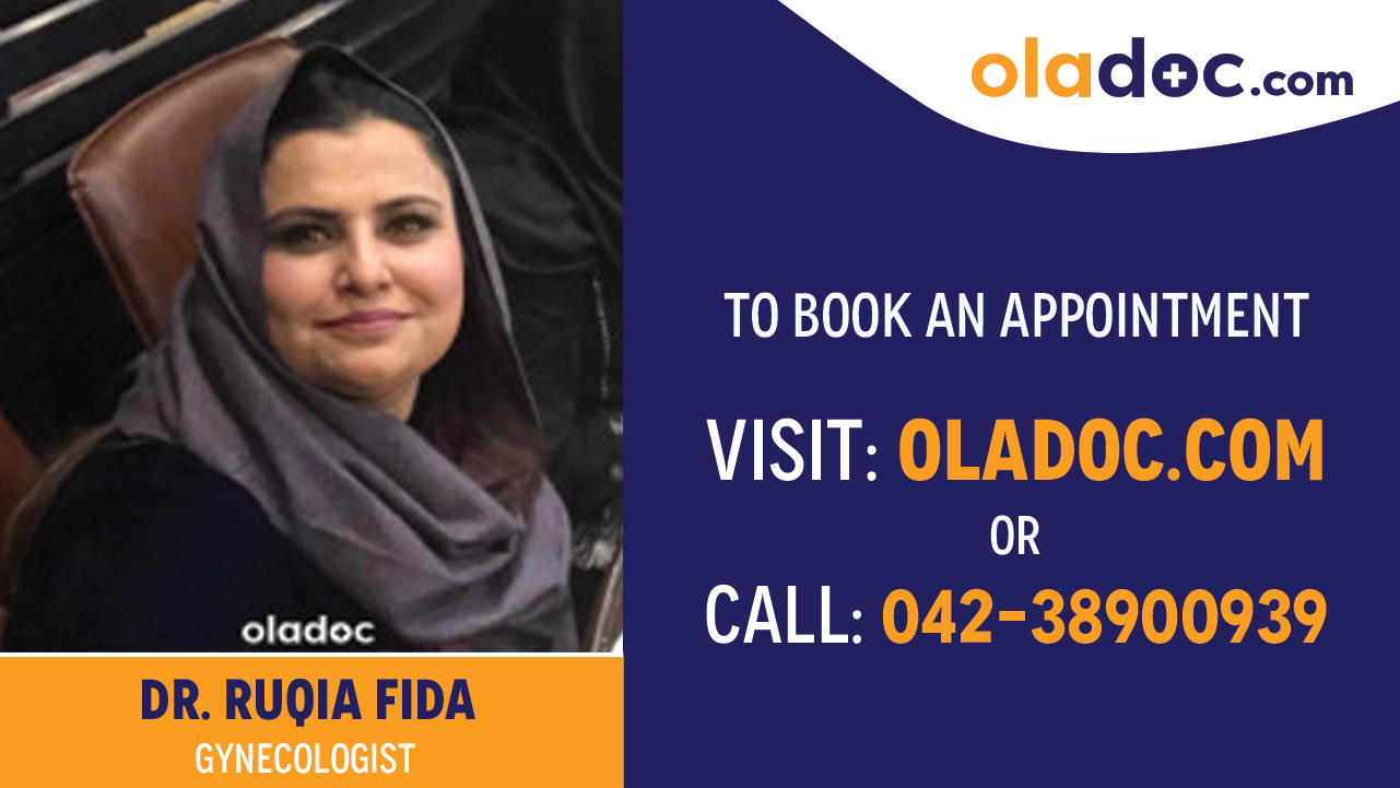 Book appointment with  Dr. Ruqia Fida-best  Gynecologist Peshawar